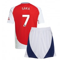 Dres Arsenal Bukayo Saka #7 Domáci pre deti 2024-25 Krátky Rukáv (+ trenírky)